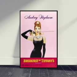 breakfast at tiffany's movie canvas wall art, room decor, living room decor, art canvas for gift, beautiful movie print