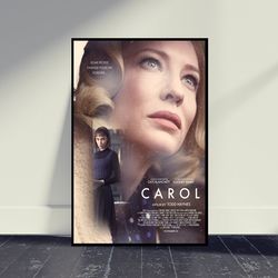 carol movie canvas, wall art, room decor, home decor, art canvas for gift, living room decor, vintage film art