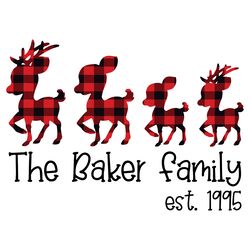 the baker family reindeer family svg, christmas svg, xmas svg