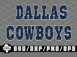 dallas cowboys/ blue bandana letters-layered digital downloads for cricut, silhouette etc.. svg| eps| dxf| png| files