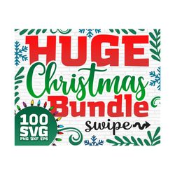 HUGE Christmas SVG Bundle, Christmas Svg, Winter Svg, Holiday Svg, Christmas for Shirts, Christmas Cut Files, Cricut, Silhouette, Svg, Png