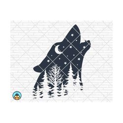 howling wolf svg | wolf svg | wolf clipart | wolf silhouette | lonely wolf svg | silhouette files | wolf svg files