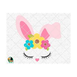 bunny face svg, spring svg, easter svg, spring design for shirts, spring quotes, spring cut files, cricut, silhouette, png