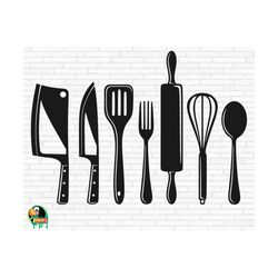 kitchen tools svg, kitchen utensils svg, kitchen set svg, cooking tools svg, kitchen tools cut files, cricut, silhouette, png, svg, eps, dxf