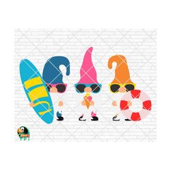 beach gnomes svg, summer svg, beach svg, summer design for shirts, summertime svg, summer cut files, cricut, silhouette, png