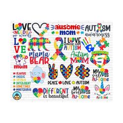 autism svg bundle, autism svg, autism awareness svg, autism love svg, autism mom svg, proud autism pack, cut files, cricut, silhouette