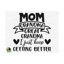 great grandma svg, grandma svg, grandma saying svg, grammy svg, great grandma cut files, cricut, silhouette, png, svg, eps, dxf
