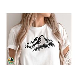 mountain svg, landscape svg, outdoor svg, hiking svg, adventure svg - instant download