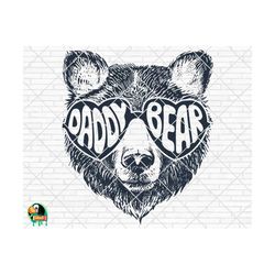 daddy bear svg, daddy bear with sunglasses, daddy svg, father bear svg, daddy bear cut file, papa bear, papa, dad bear, cricut, silhouette