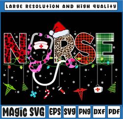 christmas nurse reindeer nurse buffalo plaid png, nurse christmas png, merry christmas,stetho-scope png, sublimation des