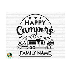 happy campers svg, camping svg, outdoor svg, adventure svg, camp flag svg, camp bucket svg, camper svg, cut files, cricut, png, svg
