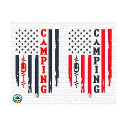 usa camping svg, camping usa flag, camping distressed flag, camping flag svg, camping svg, png, dxf, camper svg, trailer flag vacation