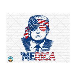 trump merica svg, merica svg, trump svg, donald trump svg, trump sunglasses, 4th of july, american flag svg, patriotic, trump 2024 svg