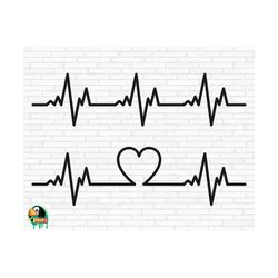 heartbeat line svg, heartbeat pulse svg, healthcare svg, lifeline svg, heartbeat heart svg, nurse svg, ekg svg, cut files, cricut, png, svg