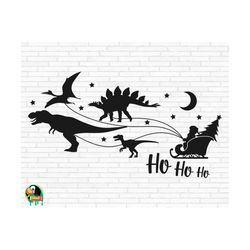 santa dinosaur sleigh ride svg, christmas svg, santa dinosaur sleigh ride cut files, cricut, silhouette, png, svg, eps, dxf