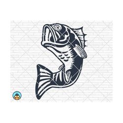 fish svg | fishing svg | bass fish svg | sea bass svg | father's day svg