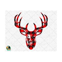 buffalo plaid deer head svg, deer svg, deer head svg, deer vector, deer png, deer svg shirt, deer clipart, deer cut file, cricut, silhouette