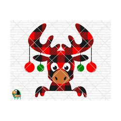 buffalo plaid moose svg, christmas deer plaid svg, plaid deer svg, christmas svg files, christmas svg for shirts, christmas cricut svg