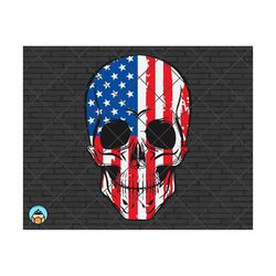 skull american flag svg, usa flag, patriotic skull, skull flag svg, 4th july, american skull svg, dxf, cricut, silhouette, cut file