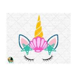 mermaid unicorn svg, summer svg, beach svg, summer design for shirts, summertime svg, summer cut files, cricut, silhouette, png