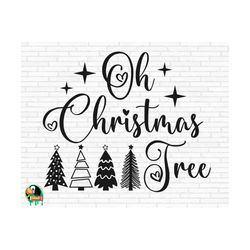 oh christmas tree svg, christmas svg, hand drawn trees svg, christmas tree cut files, cricut, silhouette, png, svg, eps, dxf