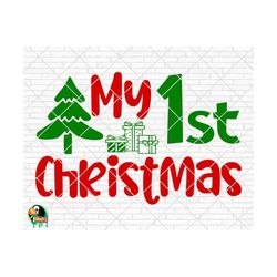 my 1st christmas svg, merry christmas svg, my first birthday svg, winter svg, christmas decor svg, cut file, cricut, silhouette, png