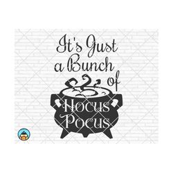 it's just a bunch of hocus pocus svg, halloween svg, pumpkin svg, trick or treat svg, thanksgiving svg, fall svg, cricut, silhouette, png