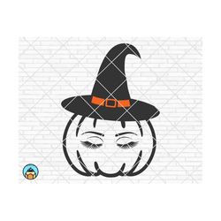 pumpkin girl svg, halloween svg, eyelashes svg, witch svg, pumpkin svg, thanksgiving svg, fall svg, autumn svg, cricut, silhouette, png
