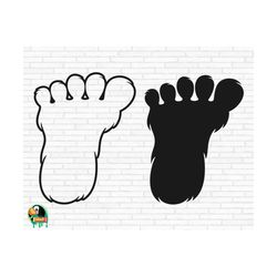 bigfoot print svg, big foot svg, yeti svg, sasquatch svg, bigfoot vector, foot svg, wild monster svg, cut files, cricut, png, svg