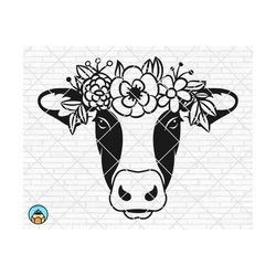 cow with flowers svg | cow mandala svg | cow face svg | zentangle cow svg | cow head svg | cow flowers svg | cow cut file | cow floral svg