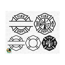 fire department svg, firefighter svg, fireman svg, fire rescue svg, fire axe svg, maltese cross svg, fire dept cut files, cricut, png, svg