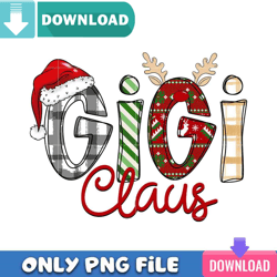 gigi claus png perfect sublimation design download