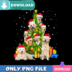 golden retriever christmas png perfect files design download