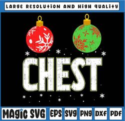 chest-nuts christmas funny matching couple chestnuts svg, couple christmas svg , funny christmas chest with ornaments, m