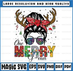 one merry g-ma leopard girl buffalo plaid christmas png, horn png,merry christmas g-ma glass, design downloads