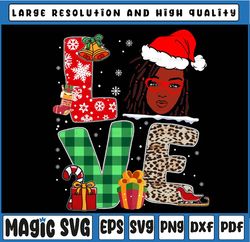 love christmas black melanin afro african american women png, black girl love leopard, buffalo plaid love melanin png