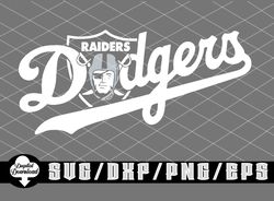 dodgers & raiders -layered digital downloads for cricut, silhouette etc.. svg| eps| dxf| png| files