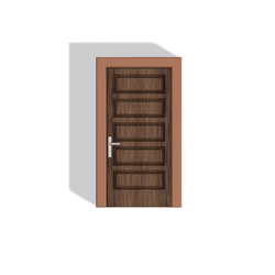 door (miniature for dollhouse) 3d model