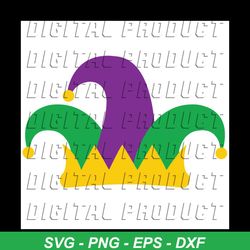 mardi gras jester hat svg, trending svg, jester hat svg, rainbow hat svg, mardi gras party, mardi gras svg, fat tuesday