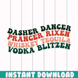 drinking christmas png,dasher dancer prancer vixen moscato vodka tequila blitzen png, christmas png, digital download,