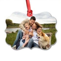 personalized aluminum first christmas married couple ornament