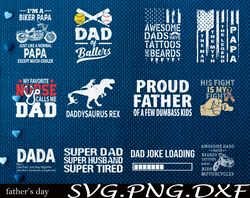 super dad svg, bundles father's day svg, png,dxf,...