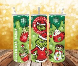 3d the grinch christmas 20 oz skinny tumbler png, grinch png, christmas 20oz tumbler wrap, grinch christmas movies png