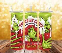 3d the grinch christmas 20 oz skinny tumbler png, grinch png, christmas 20oz tumbler wrap, grinch christmas movies png