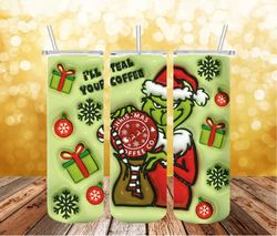 3d the grinch christmas 20 oz skinny tumbler png, grinch png, christmas 20oz tumbler wrap, grinch christmas movies png