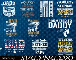 daddy quote svg, bundles father's day svg, png,dxf,...