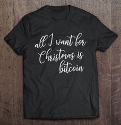 all i want for christmas is bitcoin v-neck t-shirt