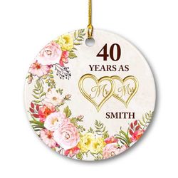 personalized anniversary ornament married couple custom year