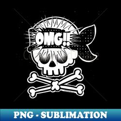 omg bandana and skull head - digital sublimation download file - instantly transform your sublimation projects