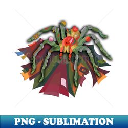 decorative  spider in web stylized art - png transparent sublimation file - enhance your apparel with stunning detail